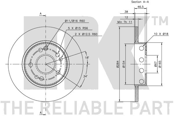 NK 203309 Bremsscheibe