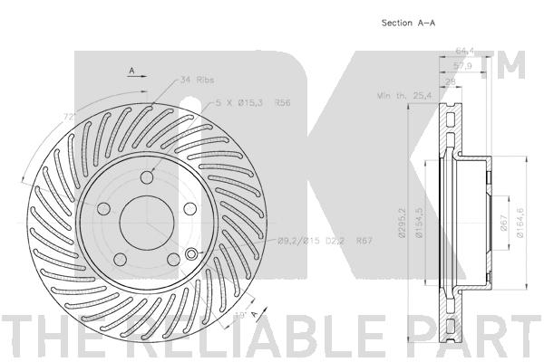 NK 2033100 Bremsscheibe