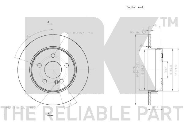 NK 2033104 Bremsscheibe