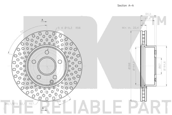 NK 2033106 Bremsscheibe