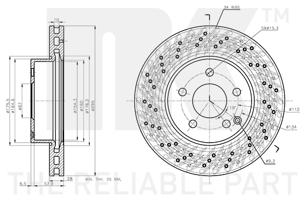 NK 2033110 Bremsscheibe