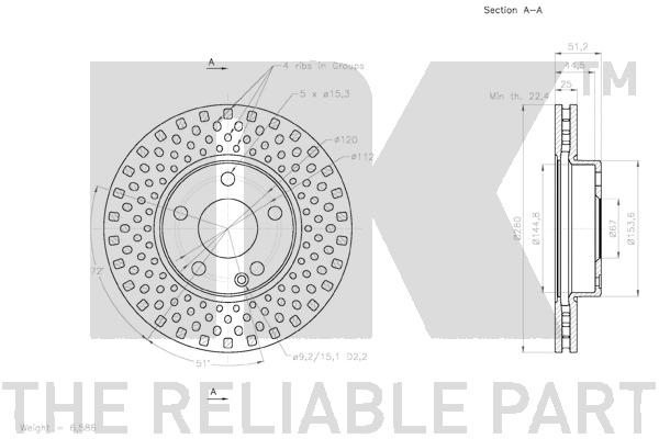 NK 2033111 Bremsscheibe