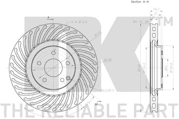 NK 2033114 Bremsscheibe