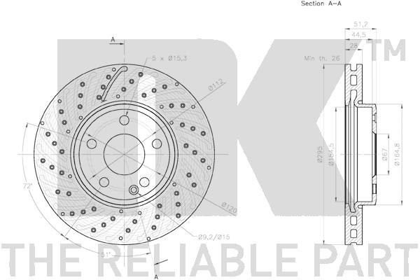 NK 3133116 Bremsscheibe