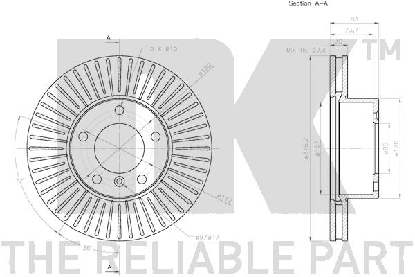 NK 2033121 Bremsscheibe
