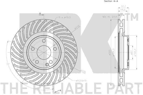 NK 3133123 Bremsscheibe