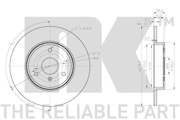 NK 3133128 Bremsscheibe