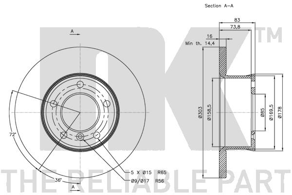 NK 203315 Bremsscheibe