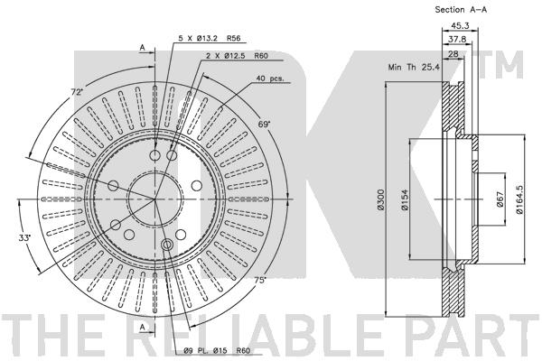 NK 203319 Bremsscheibe
