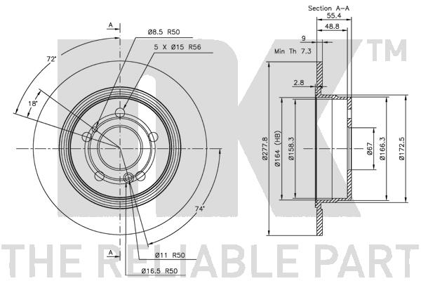 NK 203320 Bremsscheibe