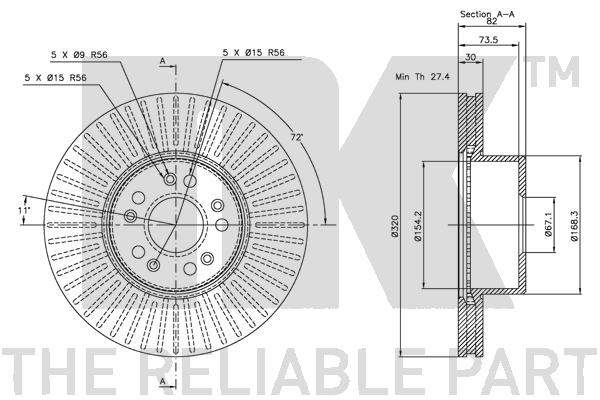 NK 203329 Bremsscheibe