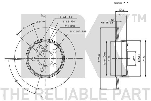 NK 203330 Bremsscheibe