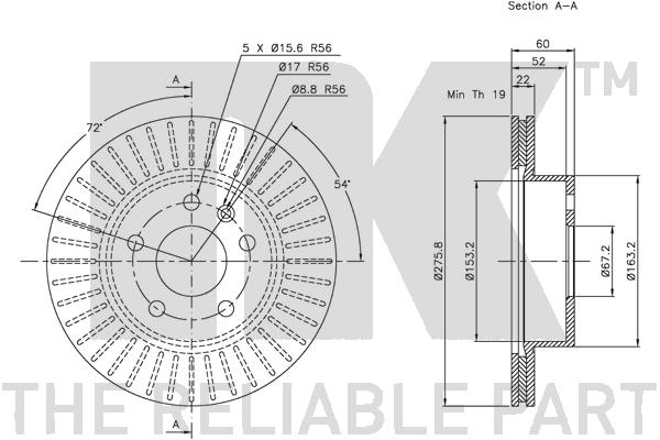 NK 203335 Bremsscheibe