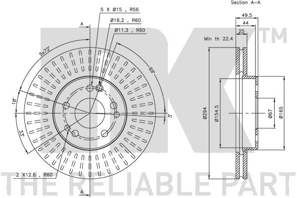 NK 203338 Bremsscheibe