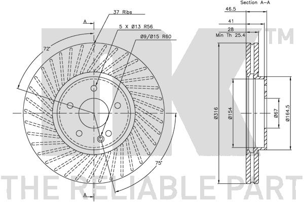 NK 203343 Bremsscheibe