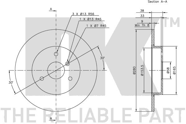 NK 203348 Bremsscheibe