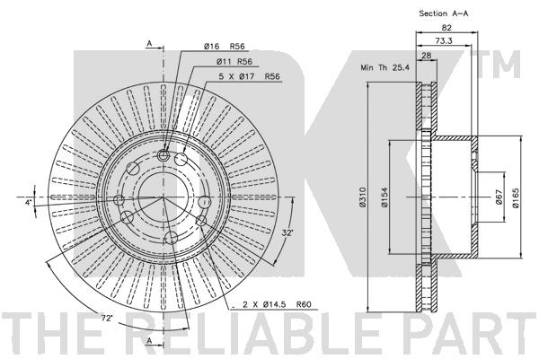 NK 203350 Bremsscheibe