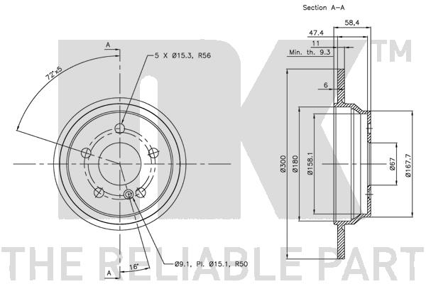 NK 203365 Bremsscheibe