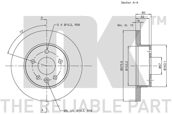 NK 203367 Bremsscheibe