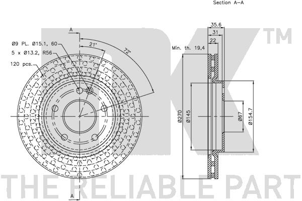 NK 203369 Bremsscheibe