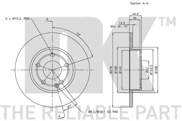NK 203371 Bremsscheibe