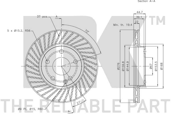 NK 313372 Bremsscheibe