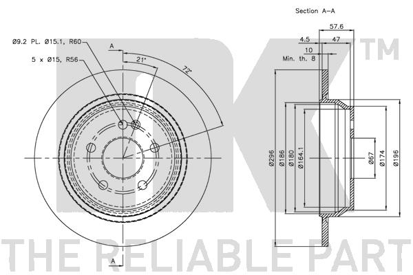 NK 203376 Bremsscheibe