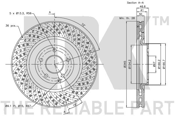 NK 203390 Bremsscheibe