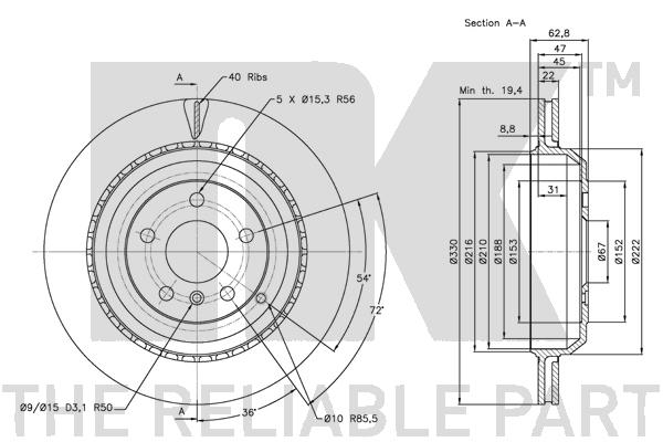 NK 203394 Bremsscheibe