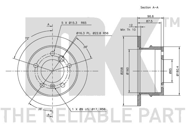 NK 203395 Bremsscheibe