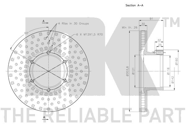 NK 203398 Bremsscheibe