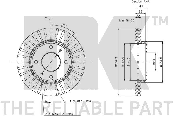 NK 203403 Bremsscheibe