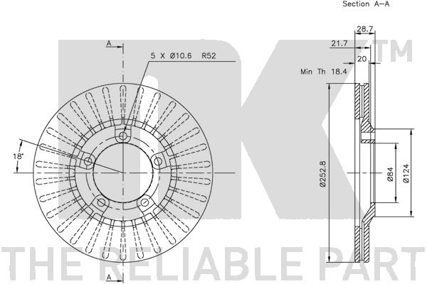 NK 203404 Bremsscheibe