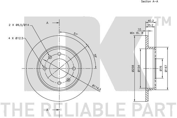 NK 203406 Bremsscheibe