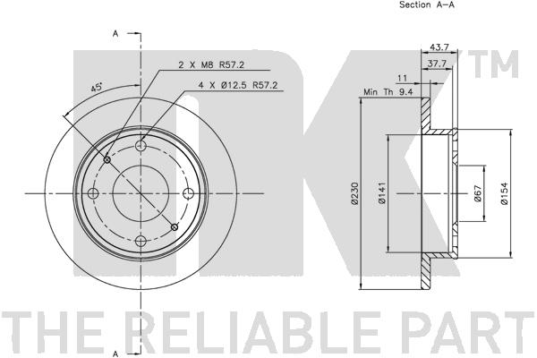 NK 203407 Bremsscheibe
