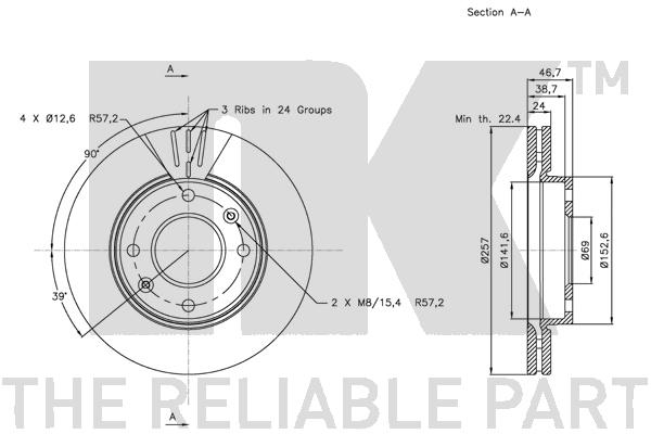 NK 203410 Bremsscheibe