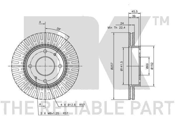 NK 203411 Bremsscheibe