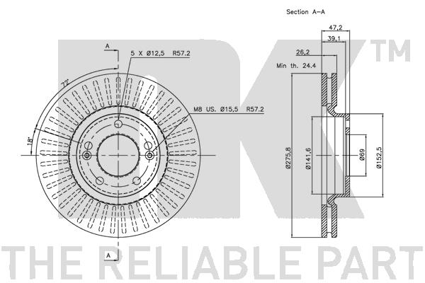 NK 203413 Bremsscheibe