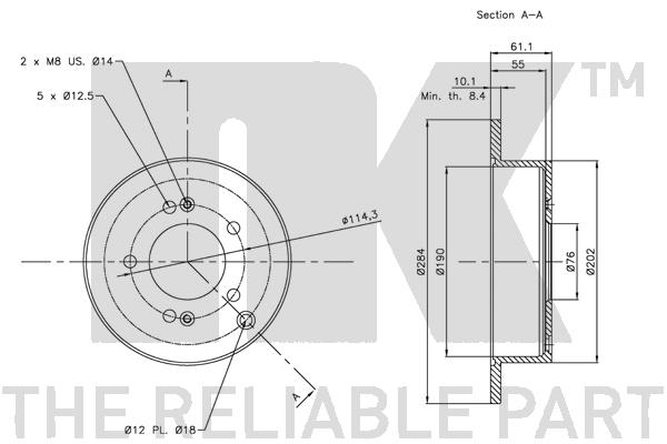 NK 203414 Bremsscheibe