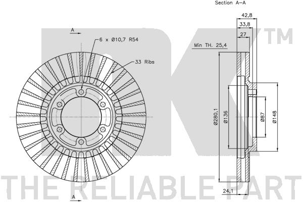NK 203417 Bremsscheibe