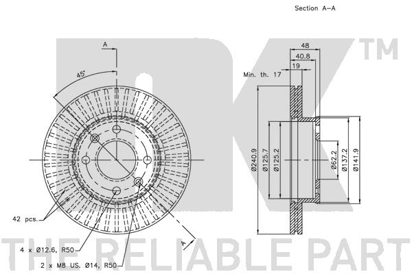 NK 203419 Bremsscheibe