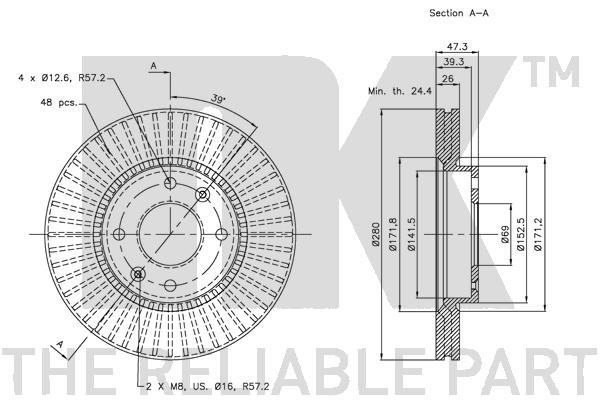 NK 203420 Bremsscheibe