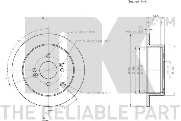 NK 203430 Bremsscheibe