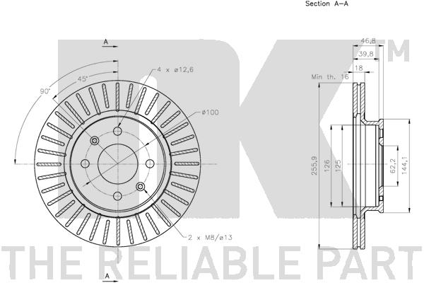 NK 203438 Bremsscheibe
