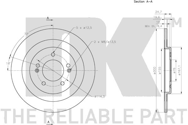 NK 203444 Bremsscheibe