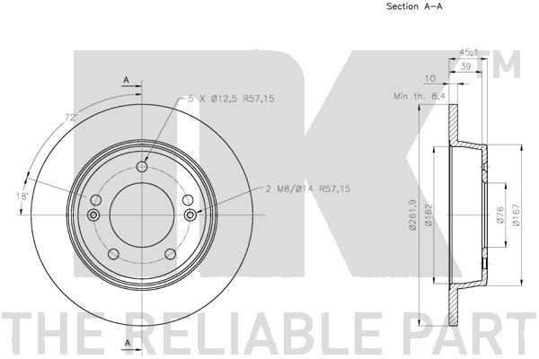 NK 203446 Bremsscheibe