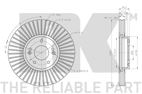 NK 203450 Bremsscheibe