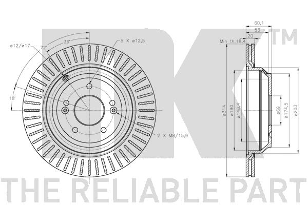 NK 203454 Bremsscheibe