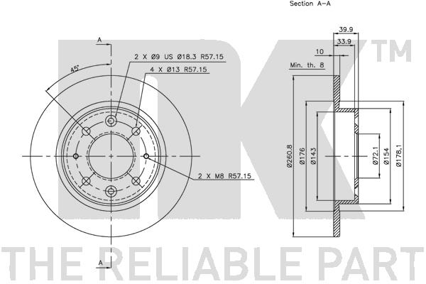 NK 203503 Bremsscheibe
