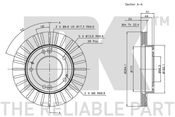 NK 203504 Bremsscheibe